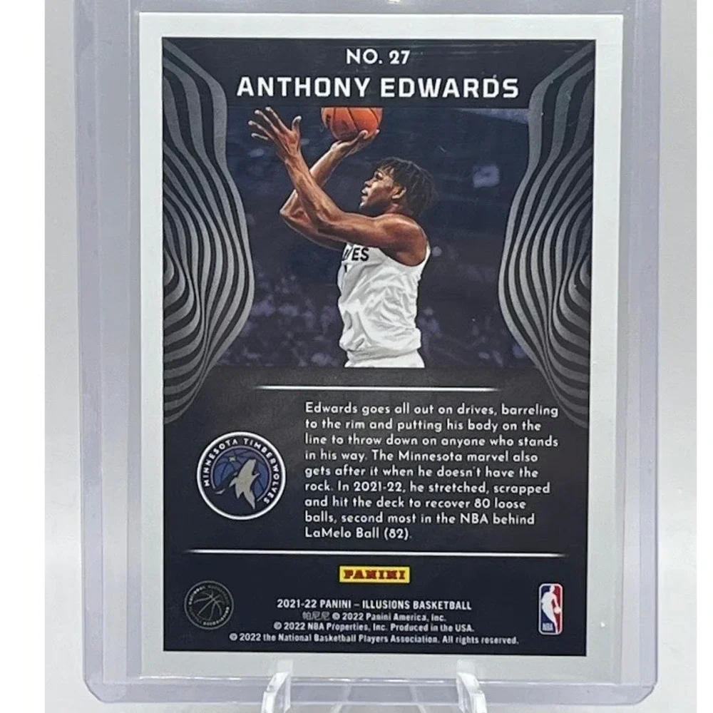 Anthony Edwards Aura 2021 Panini Illusions 27 NBA Minnesota Timberwolves